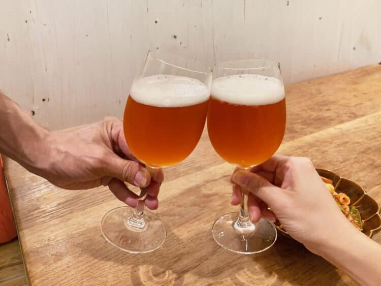 夫婦で乾杯